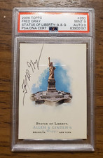 2006 Topps Statue of Liberty A & G Fred Gray Auto PSA 9 - MINT 9 -POP 1