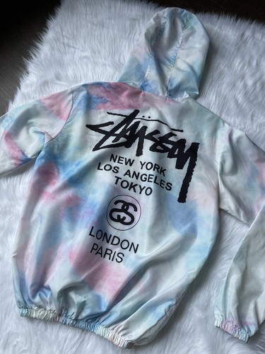 Stussy Sz M Cotton Candy Pink Blue 
