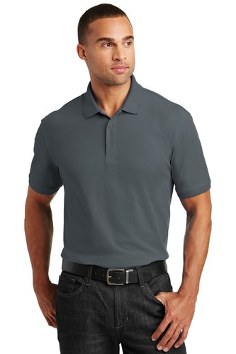 Port Authority TLK100 Men's Cotton/Polyester Tall Core Classic Pique Polo Shirt - Picture 4 of 7
