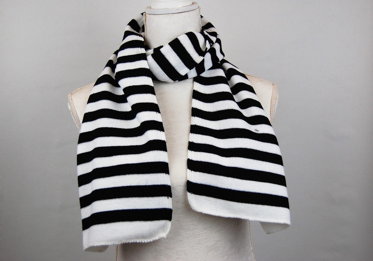 スカーフ HUECLOSET Gradation Stripe Knit Muffler SE352 Scarf stripey colored bright fun knitted Soft feeling fun