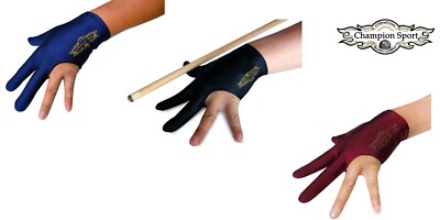 Champion Pool Cue Stick Glove- Wear On righthand( Purple,Black, Dark Blue, Wine)