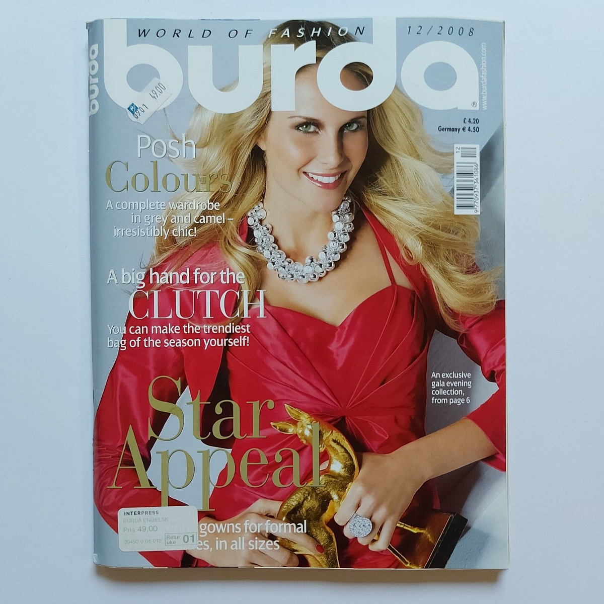 BURDA MODEN 13冊セット 型紙付 ドイツ ジャンクジャーナル Burda World of Fashion style magazine 12/2008 UNCUT