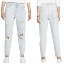 Wild Fable Women's Highest Rise Mom Jeans Size 2 Light Distressed Denim