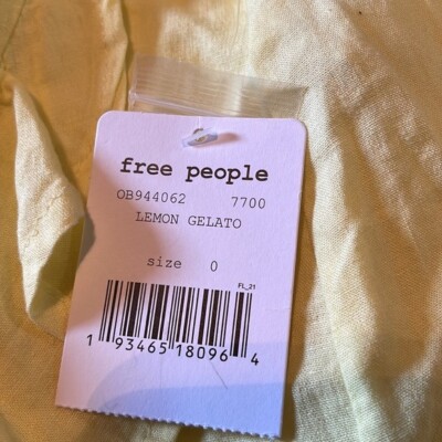 Free People 'Ruffle My Feathers' Mini Skirt in Yellow size 0 | eBay