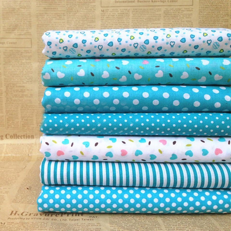 Thick and Soft Cotton Quilt Fabric Set 7 Assorted Precut Tabby Charm