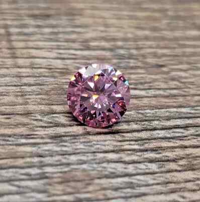Certified 2 CT Natural Baby Pink Diamond, VVS1 D Grade, 8.50mm Round Cut F08