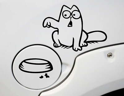 Simons Cat Feed Me Car Decal - Divertente Adesivo Italia - Foto 4