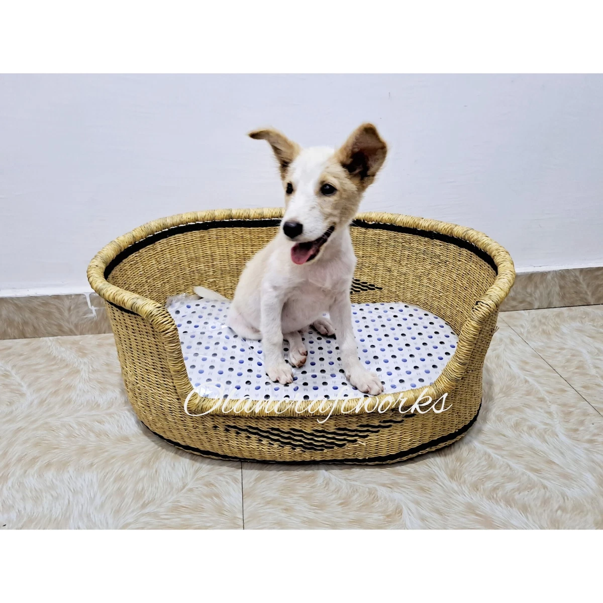 Bolga basket dog bed discount