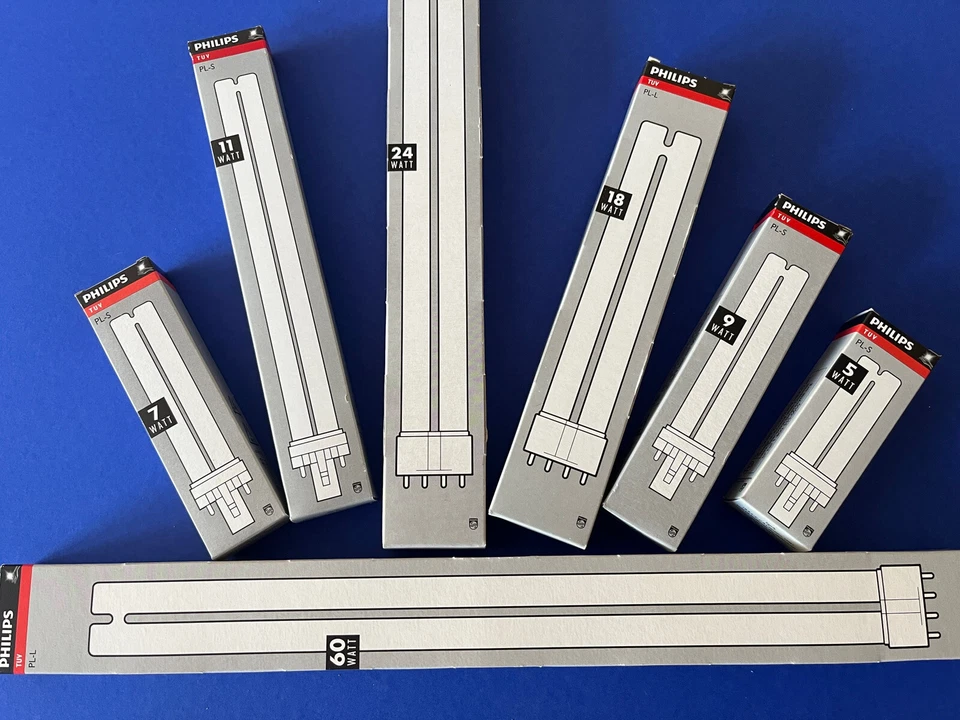 UVC Philips 5 7 9 11 18 24 36 55 75 Watt PL TL Röhre Ersatz Lampe
