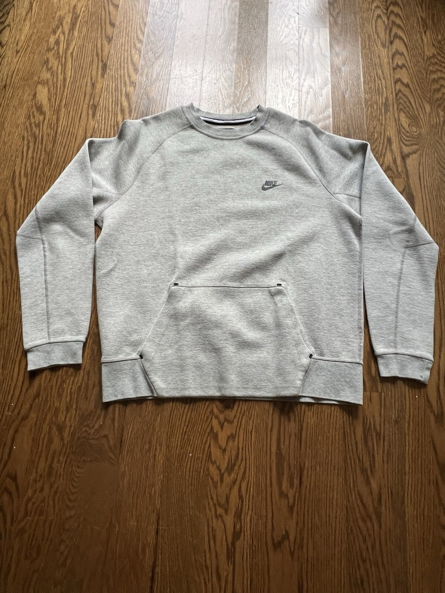 Men's Nike Tech Fleece Crew Sweatshirt Grey 545163 064 Size Men's Nike Tech Fleece Crew Sweatshirt Grey 545163 064 Size