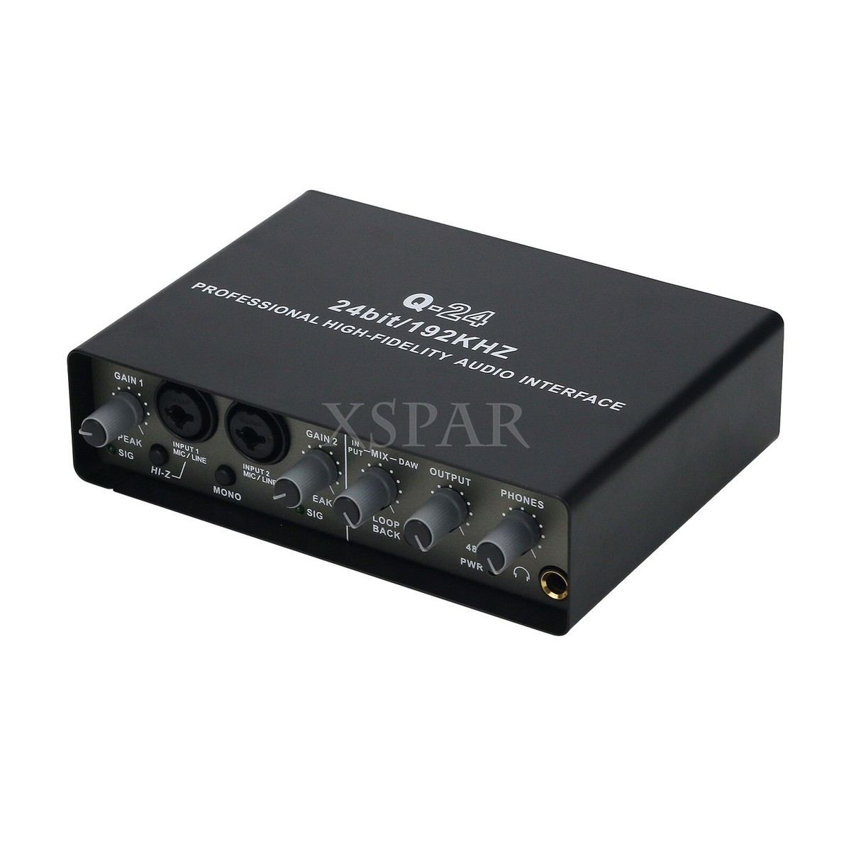 Q24 External USB Sound Card Audio Interface 24Bit/192KHz for