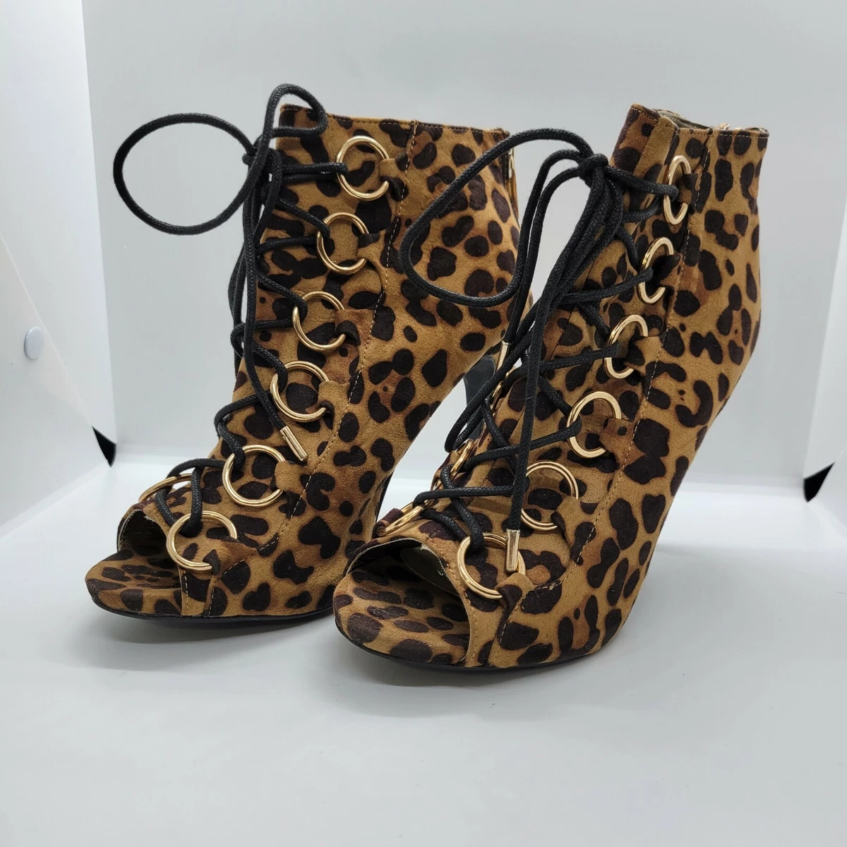 Dollhouse Peep Toe Ankle Boots 4