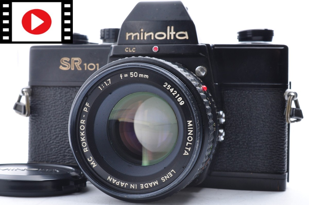 ミノルタ MINOLTA SRT101 MC ROKKOR 50mmF1.7 EXC+++] Minolta SR 101 MC Rokkor 50mm f1.7 Meter Works No Prism