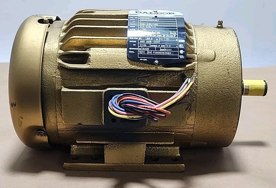 *NEW SURPLUS* Baldor CEM3581T Super-E Motor 3~Ph 1Hp 208-230/460V + Warranty! - Image 3 of 4