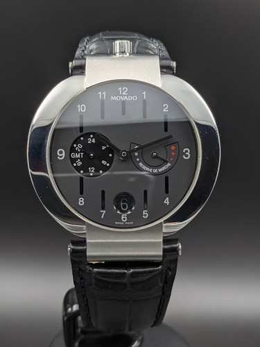 Rare Movado Elliptica GMT Reserve de 