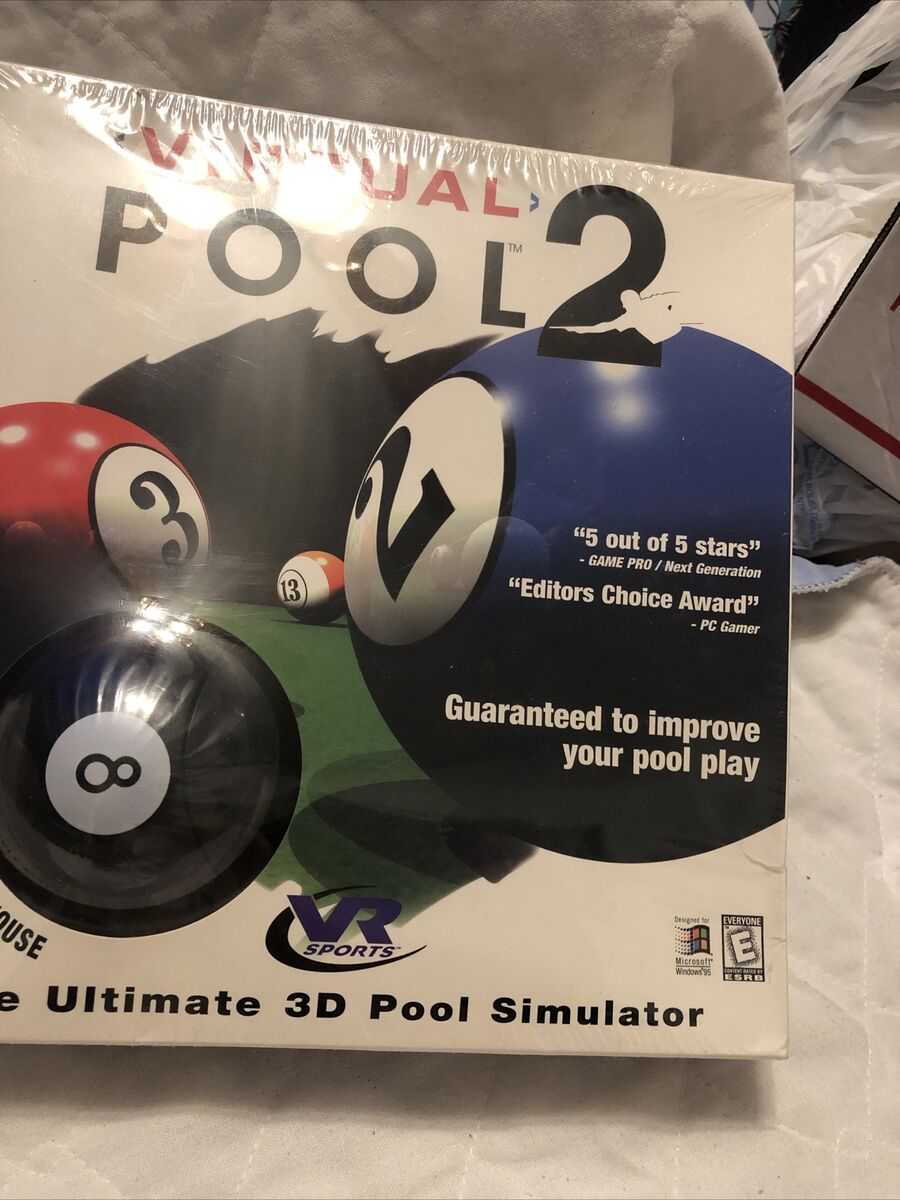 95 BIG BOX PC Game Virtual Pool 2 The Ultimate Pool Simulator PC CD-Rom  Windows