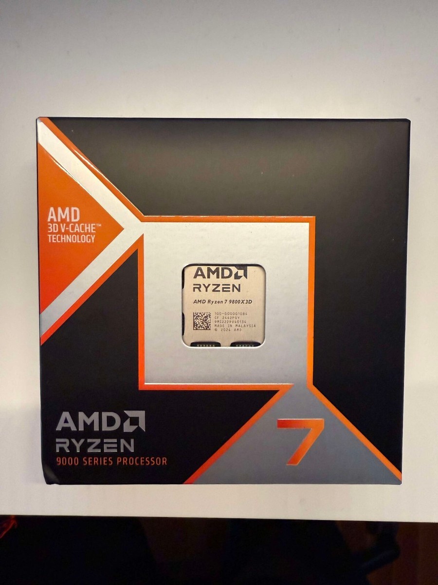 NEW AMD RYZEN 7 9800X3D 5.20GHz CPU 8-Core 16-Thread ✓IN NEW AMD RYZEN 7 9800X3D 5.20GHz CPU 8-Core 16-Thread ✓IN