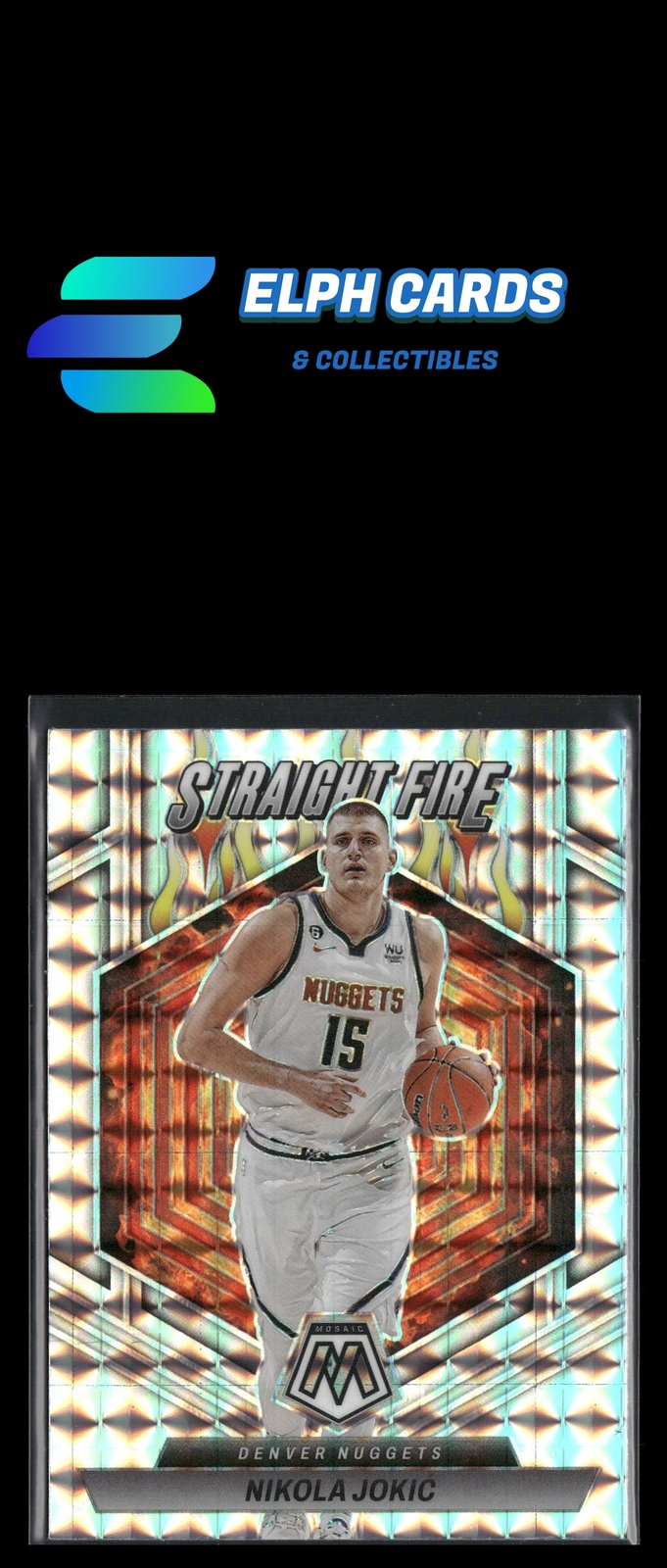 2022-23 Panini Mosaic #14 Nikola Jokic Straight Fire Mosaic