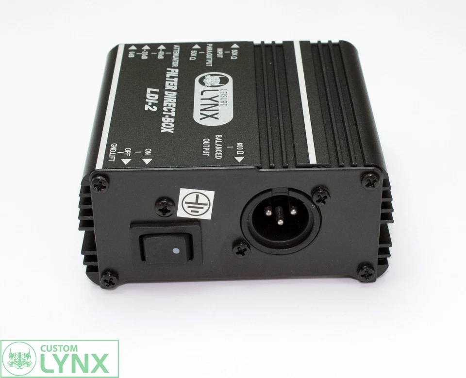 Custom Lynx Passive DI Box Direct Injection Guitar Instrument LDI-2 Ground Lift - Image 3 of 4