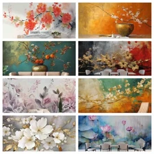 3D Floral Watercolor Self-adhesive Wallpaper Removable Wallpaper Wall Mural