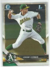 Jeremy Eierman Oakland A's 2018 Bowman Chrome Draft 1st Bowman Card