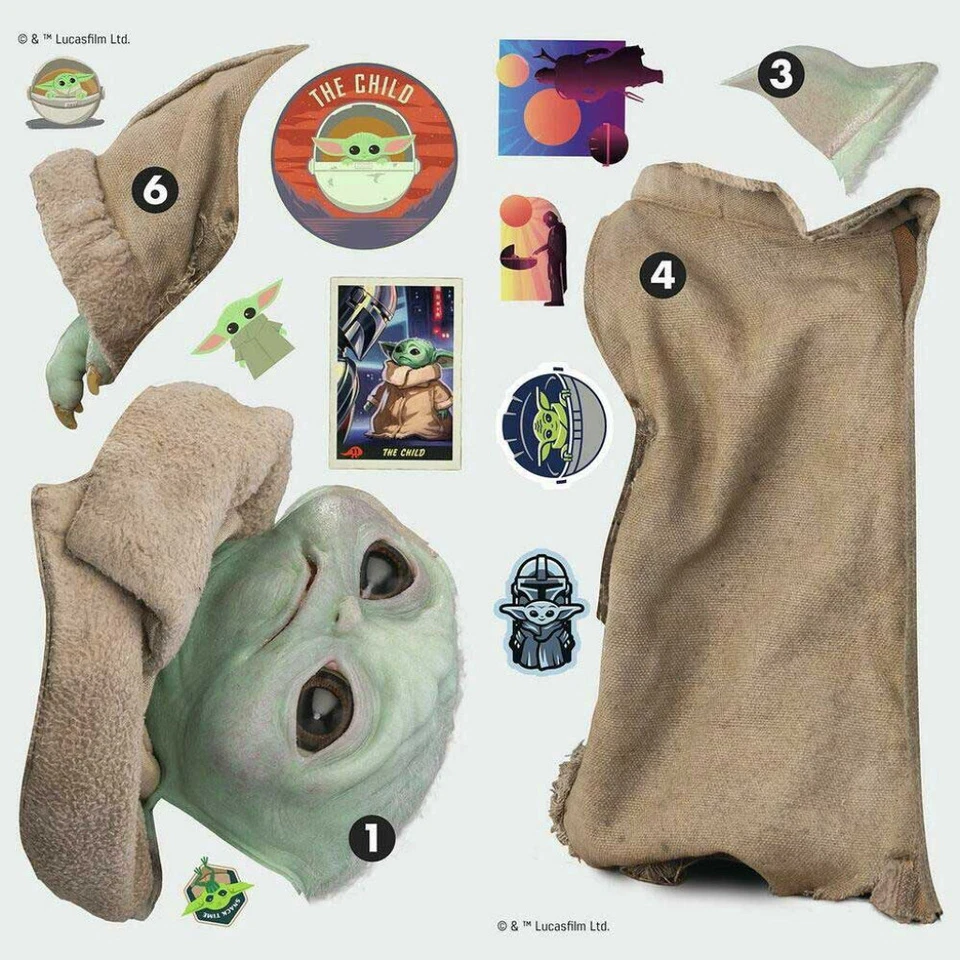 Wandsticker Kinder Baby Yoda Child Star Wars Mandalorian Wandtattoo Disney+ - Bild 3 von 3