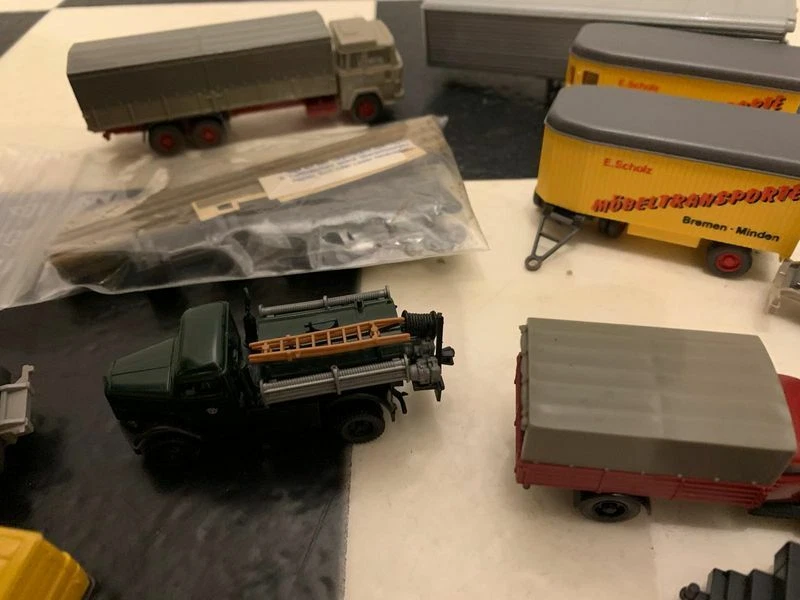 Lot De Camions De Pompiers Wiking, Brekina 1:87 H0 MAN, Magirus, MB, Voitures - Photo 4/4