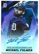 2017 Topps Fire #FA=MF Michael Fulmer /50 Auto Autographs Purple Detroit Tigers