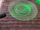 Vintage Depression Uranium 10” Green Plate