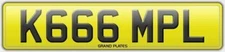 Number plate K666 MPL registration KEMPLE KEMP KEMPEL KEMPS ALL DVLA FEES PAID