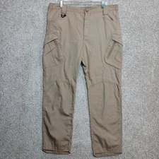 Unbranded Tactical Pants Mens 38 Beige Ripstop Cargo Pockets Security Utility