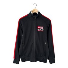 Mens POLO RALPH LAUREN Track Top Jacket Full Zip Black Size S