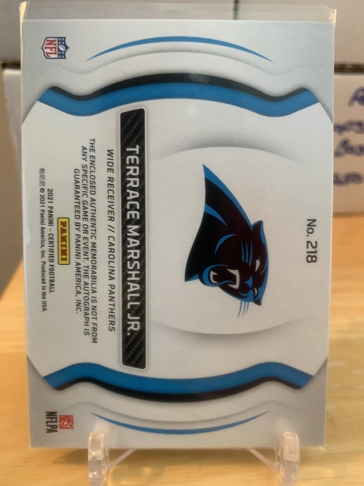 Terrace Marshall Jr. 2021 Panini Certified Rookie Patch Auto #299 RPA Panthers - Image 4 of 4