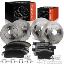 Front & Rear Disc Brake Rotors & Ceramic Pads for Suzuki SX4 07-13 SX4 Crossover