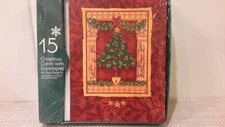 Greenbrier Int Boxed Christmas Cards Wishing You a Merry Christmas 15 Cards NIP