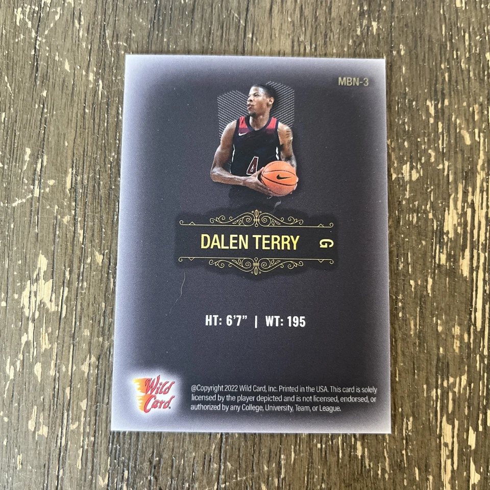 2022 Wild Card MATTE National Convention - Basketball #MBN-3 Dalen Terry (RC) - Image 2 of 2