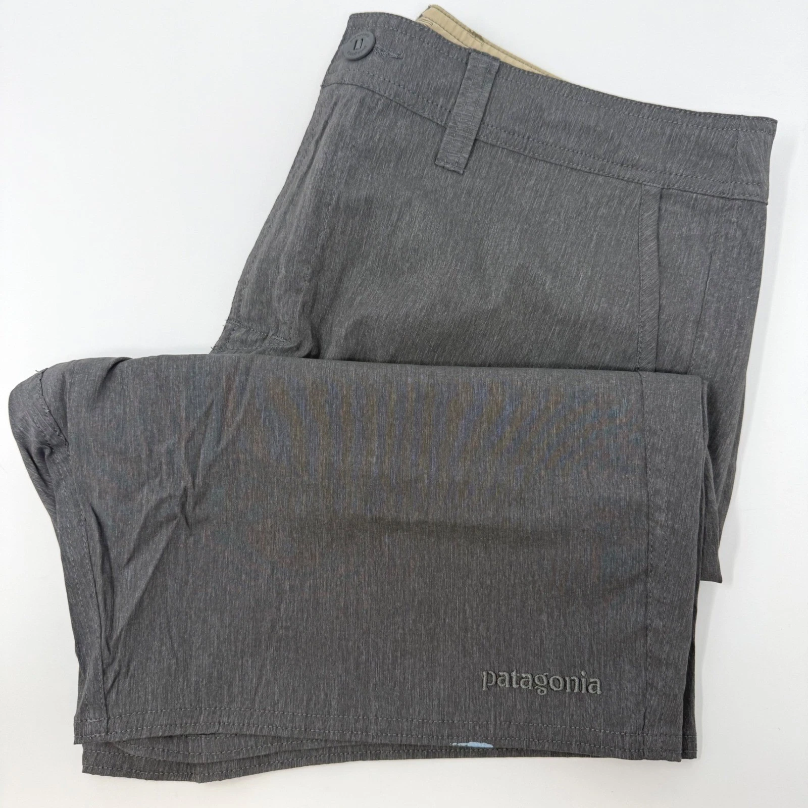 Patagonia Mens Size 34 Hybrid Shorts Dark Grey Heathered Quick Dry Hiking Trail
