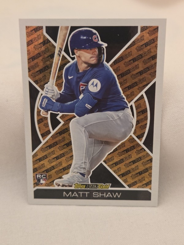2025 Topps Update Series - Topps Black Gold Matt Shaw #BG-7 (RC)