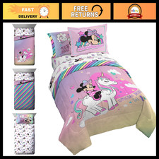 Minnie Mouse Full Size Comforter Set 7 Piece Kids Bedding - Pink, Fun Cozy