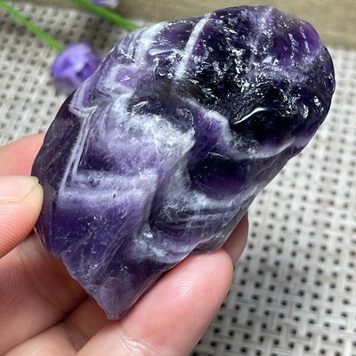 Natural block shape Dream Amethyst stone Polished raw original specimen 76g PA73
