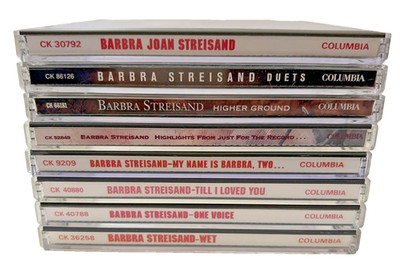 Barbara Streisand CD Lot Of 8 Duets Higher Ground Till I Loved You One Voice Wet