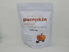 Virgin Pumpkin Seed Oil 3,000mg Per Serving with Saw Palmetto Exp April 2027