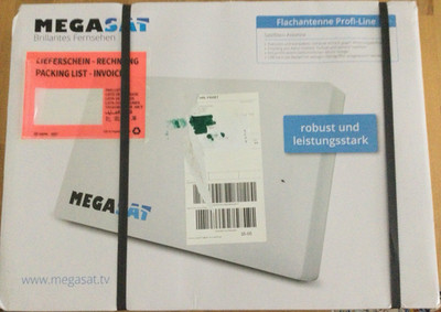 Megasat Profi-Line Sat Flachantenne, Aluminium, Weiß, HDTV, Offset Fokus