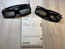 Sony 3D Active Shutter Glasses TDG-BT400A Lot of 2 Glasses With Manual.