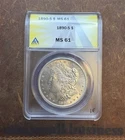 1890-S MORGAN SILVER DOLLAR ANACS MS61