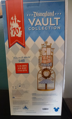 2025 Disneyland 70th Anniversary It's A Small World Clock Vault