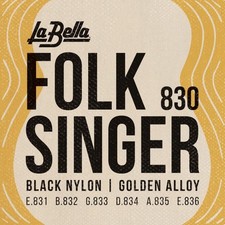 LaBella Folksinger Black Nylon