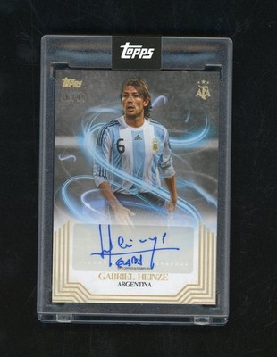 2025 Topps Leyendas Argentinas Gabriel Heinze Auto Blue 36/99 Argentina ZD4954