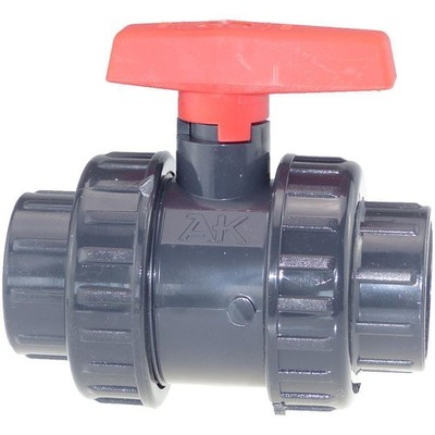 PVC Kugelhahn 50 mm PN 16 Top Qualität von AK - für Schwimmbad und Pool
