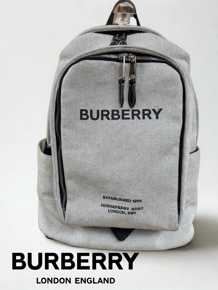 BRAND NEW Authentic Burberry grey backpack! Never been used. Burberry Jeff Check Canvas Backpack Bookbag | eBay main image 4